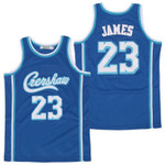 Los Angeles Lakers LeBron James #23 NBA Throwback Blue Crershaw Jersey