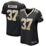 Womens New Orleans Saints Steve Gleason Black Game Retired Player Jersey