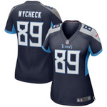 Womens Tennessee Titans Frank Wycheck Navy Game Retired Player Jersey