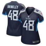 Womens Tennessee Titans Beau Brinkley Navy Game Jersey