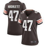 Womens Cleveland Browns Charley Hughlett Brown Game Jersey