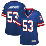 Womens New York Giants Harry Carson Royal Retired Player Jersey