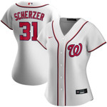 Washington Nationals Max Scherzer #31 2020 MLB New Arrival White Womens Jersey gifts for fans