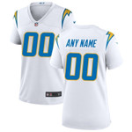 Womens Los Angeles Chargers White Custom Game Jersey