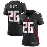 Womens Atlanta Falcons Isaiah Oliver Black Game Jersey Gift for Atlanta Falcons fans
