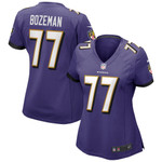 Womens Baltimore Ravens Bradley Bozeman Purple Game Jersey Gift for Baltimore Ravens fans