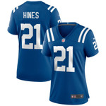 Womens Colts Nyheim Hines Royal Game Jersey Gift for Colts fans