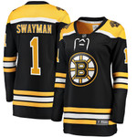 Womens Boston Bruins Jeremy Swayman Black 2017/18 Home Jersey gift for Boston Bruins fans