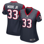 Womens Houston Texans AJ Moore Jr Navy Game Jersey Gift for Houston Texans fans