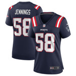 Womens New England Patriots Anfernee Jennings Navy Team Game Jersey Gift for New England Patriots fans