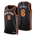 New York Knicks Quentin Grimes 6 NBA Basketball Team City Edition Black Jersey Gift For Knicks Fans