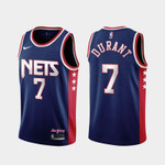 Brooklyn Nets Kevin Durant 7 Nba 2021-22 City Edition Blue Jersey Gift For Nets Fans