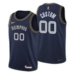 Memphis Grizzlies NBA Basketball Team City Edition Navy Jersey Custom Gift For Memphis Fans