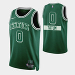 Boston Celtics Jayson Tatum 0 Nba 2021-22 City Edition Green Jersey Gift For Celtics Fans