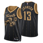 Toronto Raptors Stanley Johnson 13 NBA Basketball Team City Edition Black Jersey Gift For Raptors Fans