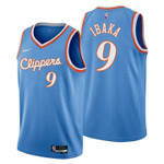 Los Angeles Clippers Serge Ibaka 9 NBA Basketball Team City Edition Blue Jersey Gift For Clippers Fans
