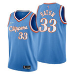 Los Angeles Clippers Nicolas Batum 33 NBA Basketball Team City Edition Blue Jersey Gift For Clippers Fans