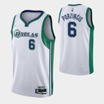 Dallas Mavericks Kristaps Porzingis 6 Nba 2021-22 City Edition White Jersey Gift For Mavericks Fans