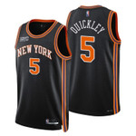New York Knicks Immanuel Quickley 5 NBA Basketball Team City Edition Black Jersey Gift For Knicks Fans