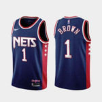 Brooklyn Nets Bruce Brown Jr. 1 Nba 2021-22 City Edition Blue Jersey Gift For Nets Fans