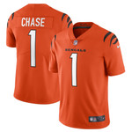 Mens Cincinnati Bengals JaMarr Chase Orange Alternate Vapor Jersey gift for Cincinnati Bengals fans