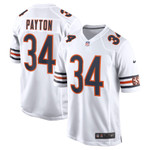 Mens Chicago Bears Walter Payton White Retired Player Away Game Jersey gift for Chicago Bears fans