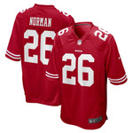 Mens San Francisco 49ers Josh Norman Scarlet Game Player Jersey gift for San Francisco 49Ers fans