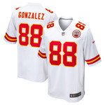 Mens Kansas City Chiefs Tony Gonzalez White Retired Player Game Jersey gift for Kansas City Chiefs fans