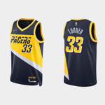 Pacers Myles Turner #33 NBA Basketball City Edition Navy Jersey Gift For Pacers Fans