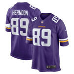 Mens Minnesota Vikings Chris Herndon Purple Game Jersey gift for Minnesota Vikings fans