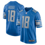 Mens Detroit Lions KhaDarel Hodge Blue Game Player Jersey gift for Detroit Lions fans