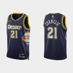 Denver Nuggets Petr Cornelie #21 NBA Basketball City Edition Navy Blue Jersey Gift For Nuggets Fans