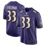 Mens Baltimore Ravens Devonta Freeman Purple Game Jersey gift for Baltimore Ravens fans