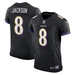 Mens Baltimore Ravens Lamar Jackson Black Alternate Vapor Elite Player Jersey gift for Baltimore Ravens fans