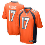 Mens Denver Broncos Adrian Killins Orange Game Jersey gift for Denver Broncos fans