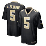 Mens New Orleans Saints Kwon Alexander Black Game Player Jersey gift for New Orleans Saints fans