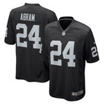 Mens Las Vegas Raiders Johnathan Abram Black Player Game Jersey gift for Las Vegas Raiders fans