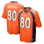 Mens Denver Broncos Rico Gafford Orange Game Jersey gift for Denver Broncos fans