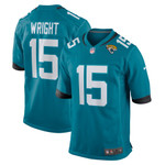 Mens Jacksonville Jaguars Matthew Wright Teal Game Jersey gift for Jacksonville Jaguars fans