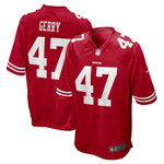 Mens San Francisco 49ers Nathan Gerry Scarlet Game Jersey gift for San Francisco 49Ers fans