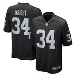 Mens Las Vegas Raiders K J Wright Black Game Jersey gift for Las Vegas Raiders fans