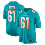 Mens Miami Dolphins Austin Reiter Aqua Game Jersey gift for Miami Dolphins fans