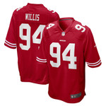 Mens San Francisco 49ers Jordan Willis Scarlet Game Player Jersey gift for San Francisco 49Ers fans