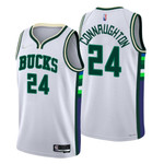 Milwaukee Bucks Pat Connaughton #24 NBA Basketball City Edition White Jersey Gift For Bucks Fans