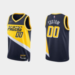 Pacers NBA Basketball City Edition Navy Jersey Gift With Custom Name Number For Pacers Fans