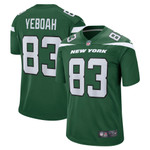 Mens New York Jets Kenny Yeboah Gotham Green Team Game Jersey gift for New York Jets fans
