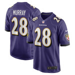 Mens Baltimore Ravens Latavius Murray Purple Game Jersey gift for Baltimore Ravens fans