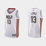 New Orleans Pelicans Kira Lewis Jr. #13 NBA Basketball City Edition White Jersey Gift For Pelicans Fans