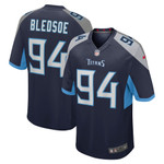 Mens Tennessee Titans Amani Bledsoe Navy Game Jersey gift for Tennessee Titans fans