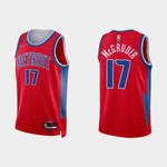 Detroit Pistons Rodney McGruder #17 NBA Basketball City Edition Red Jersey Gift For Pistons Fans